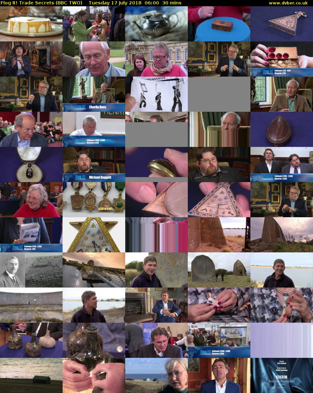 Flog It! Trade Secrets (BBC TWO) Tuesday 17 July 2018 06:00 - 06:30