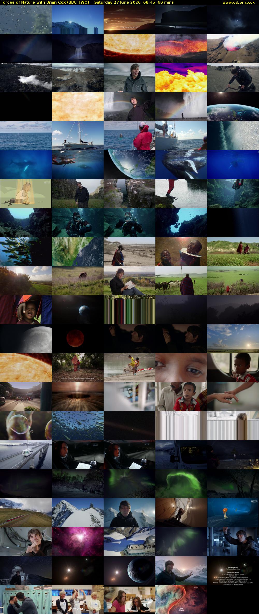 Forces of Nature with Brian Cox (BBC TWO) Saturday 27 June 2020 08:45 - 09:45