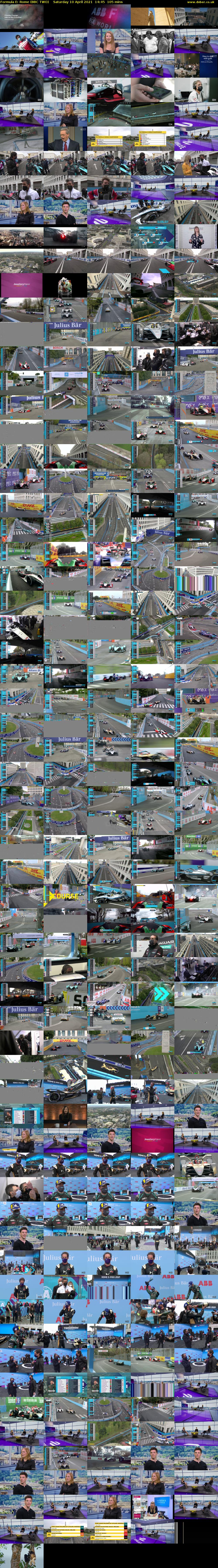 Formula E: Rome (BBC TWO) Saturday 10 April 2021 14:45 - 16:30