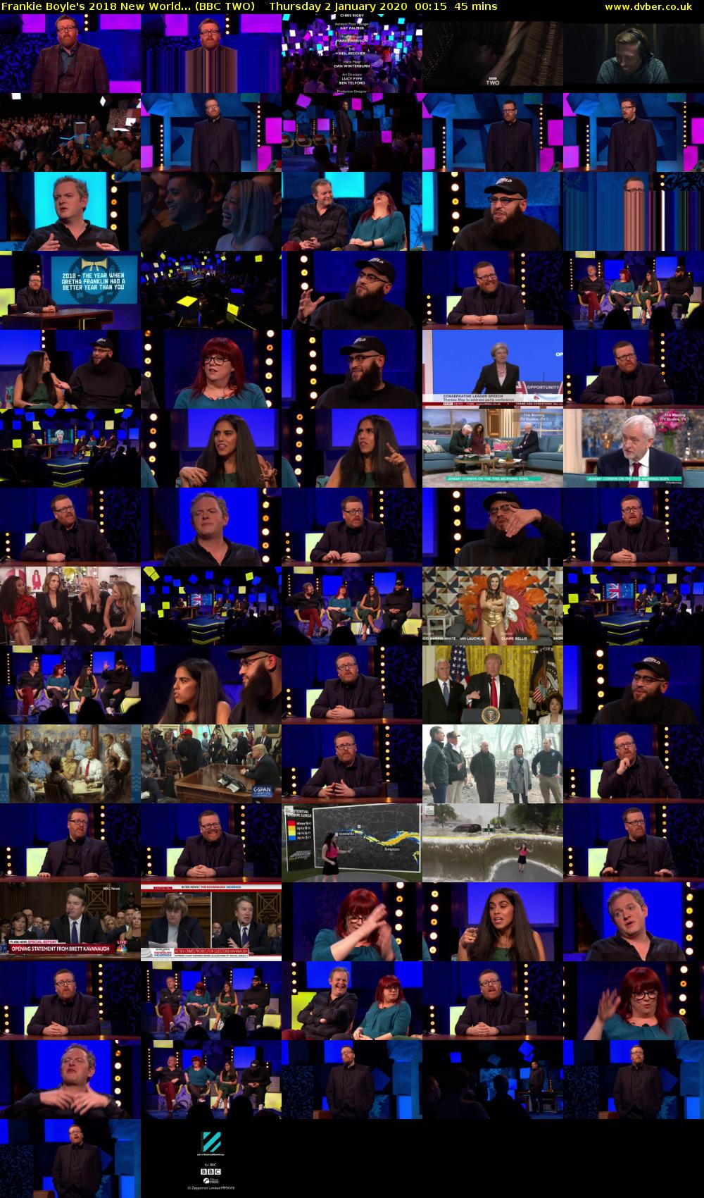 Frankie Boyle's 2018 New World... (BBC TWO) Thursday 2 January 2020 00:15 - 01:00
