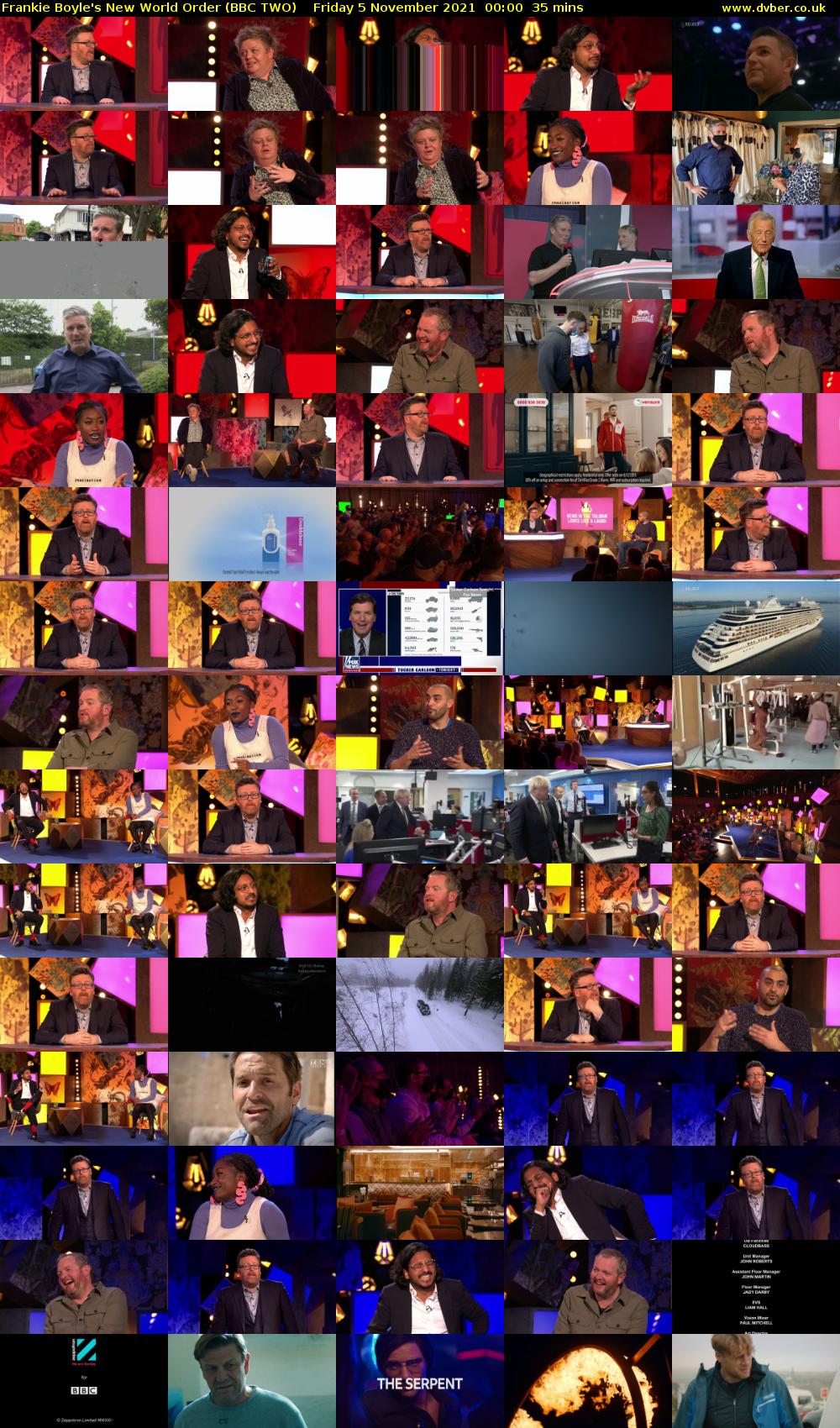 Frankie Boyle's New World Order (BBC TWO) Friday 5 November 2021 00:00 - 00:35