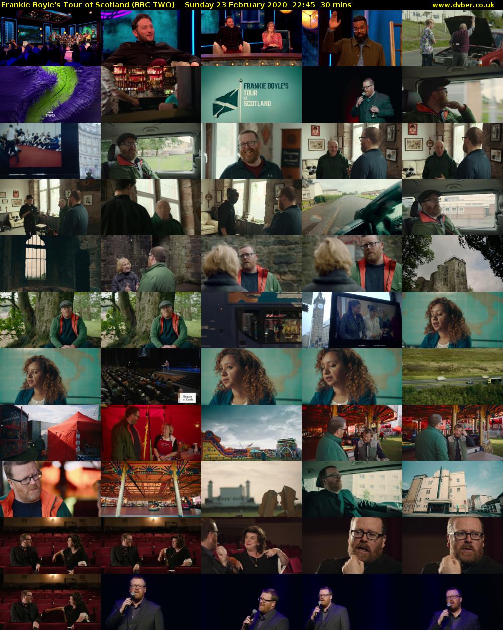 Frankie Boyle's Tour of Scotland (BBC TWO) Sunday 23 February 2020 22:45 - 23:15
