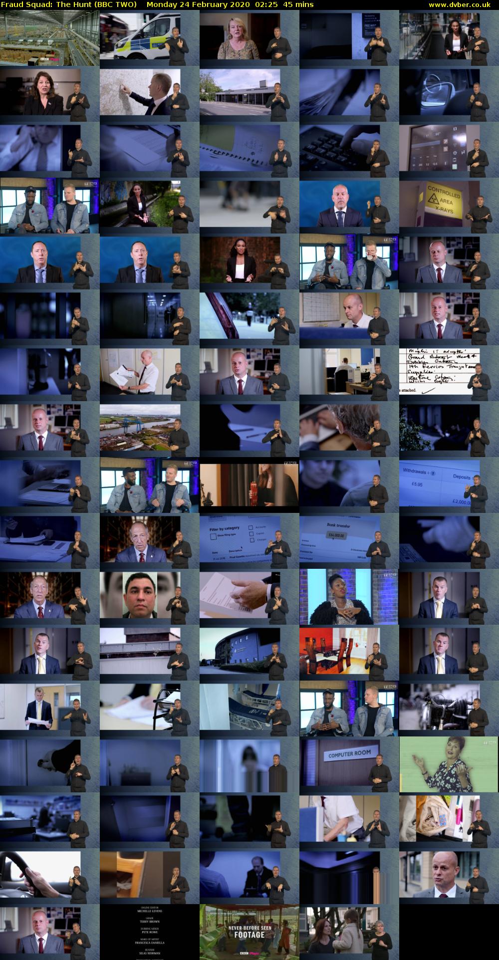 Fraud Squad: The Hunt (BBC TWO) Monday 24 February 2020 02:25 - 03:10