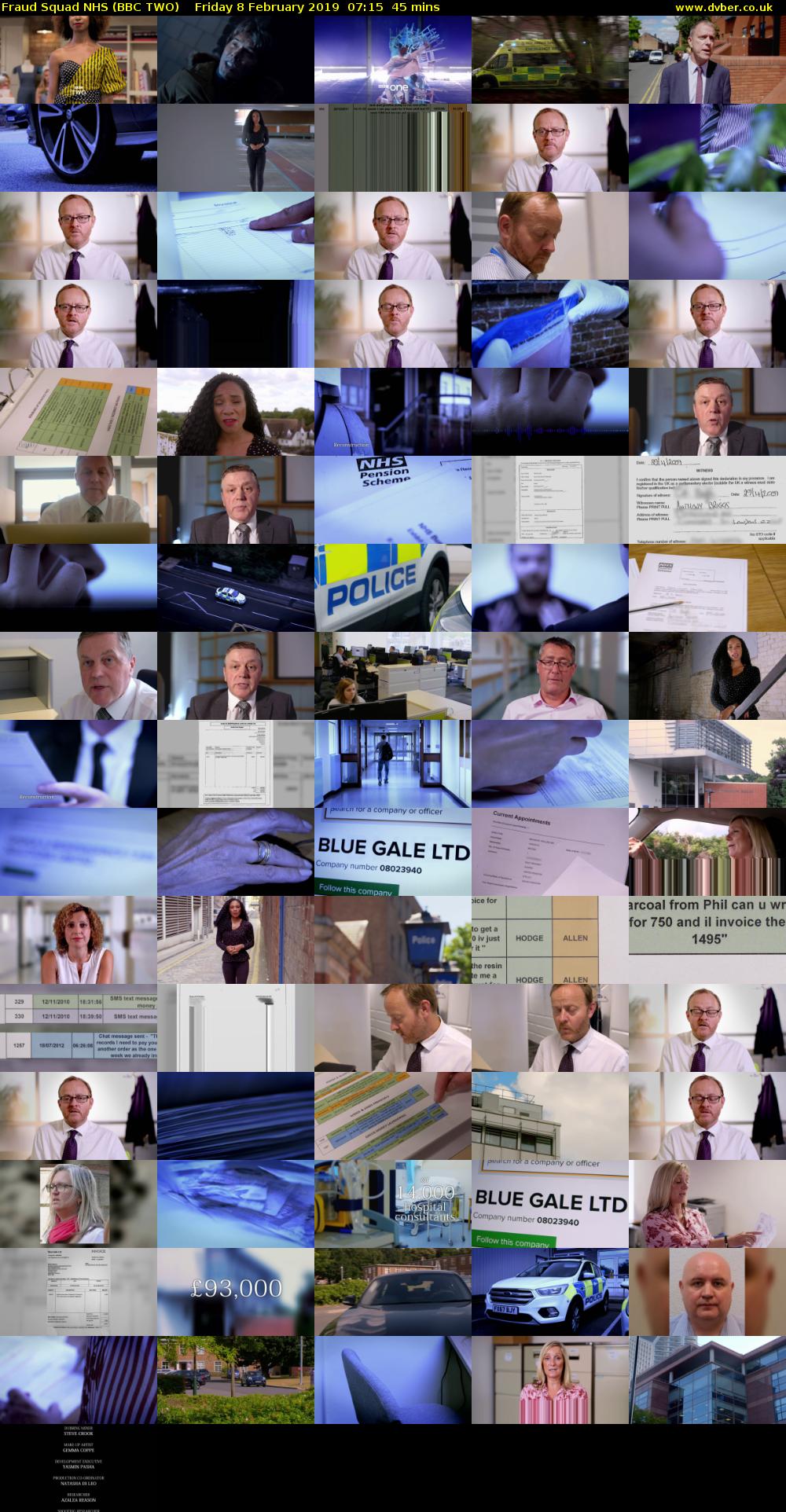 Fraud Squad NHS (BBC TWO) Friday 8 February 2019 07:15 - 08:00