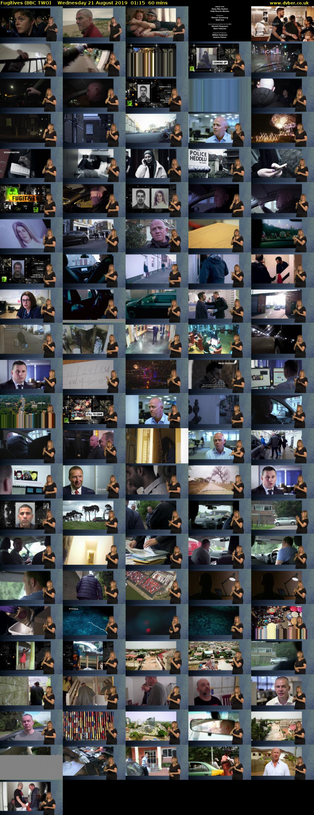 Fugitives (BBC TWO) Wednesday 21 August 2019 01:15 - 02:15