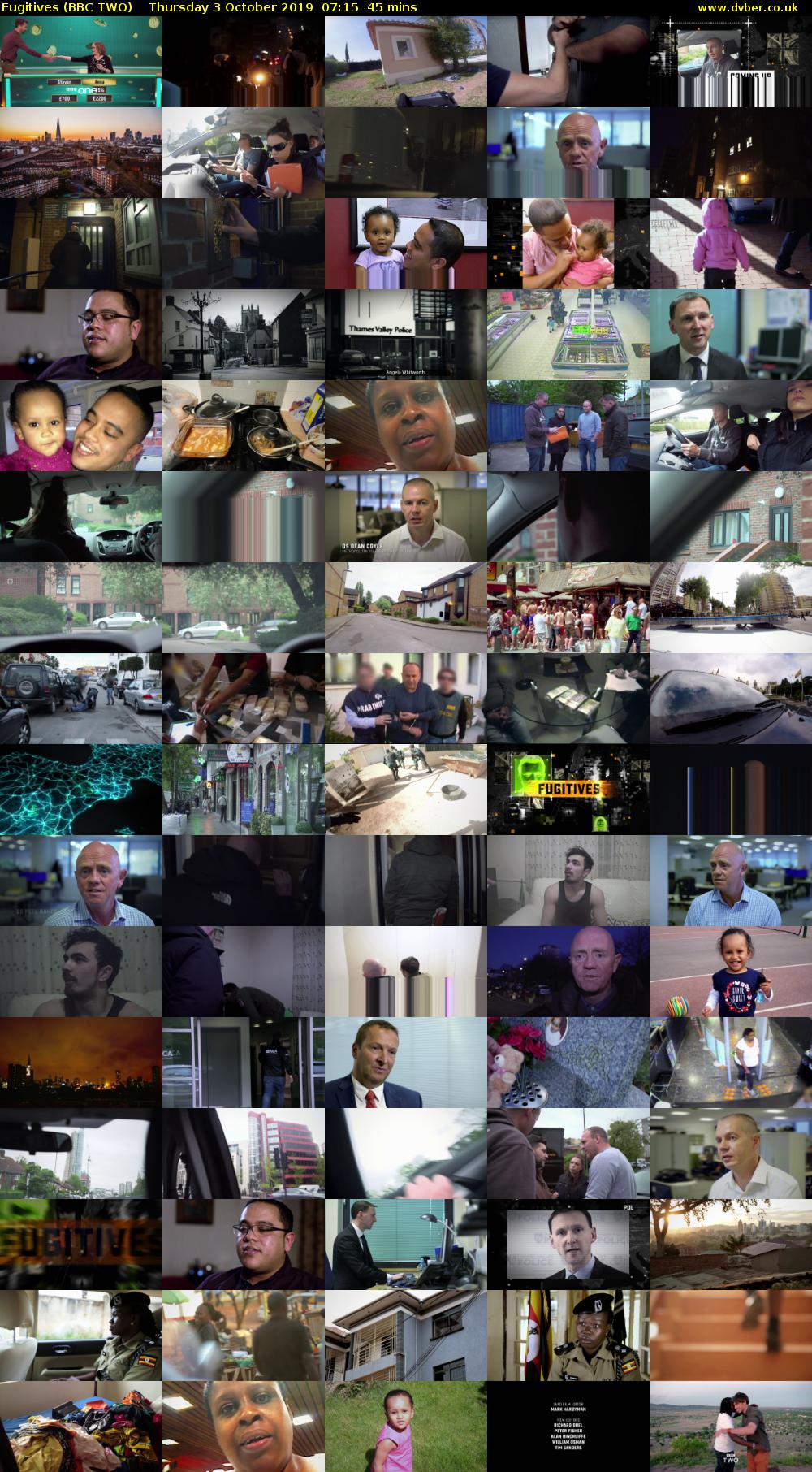 Fugitives (BBC TWO) Thursday 3 October 2019 07:15 - 08:00