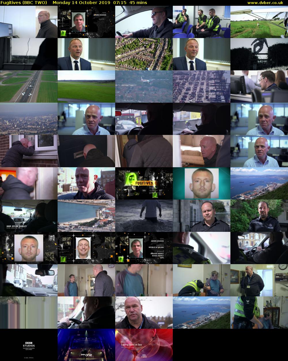 Fugitives (BBC TWO) Monday 14 October 2019 07:15 - 08:00