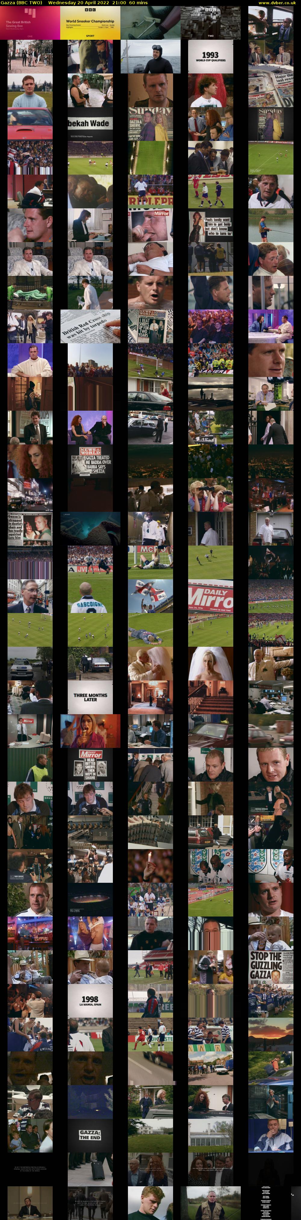 Gazza (BBC TWO) Wednesday 20 April 2022 21:00 - 22:00