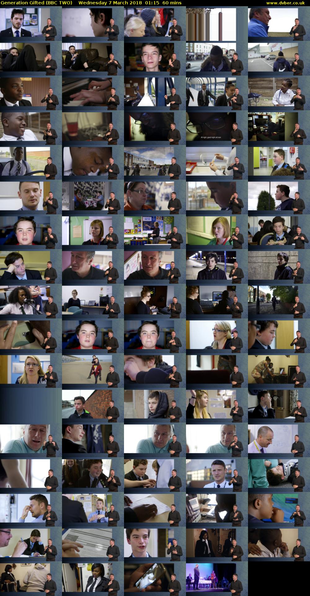Generation Gifted (BBC TWO) Wednesday 7 March 2018 01:15 - 02:15