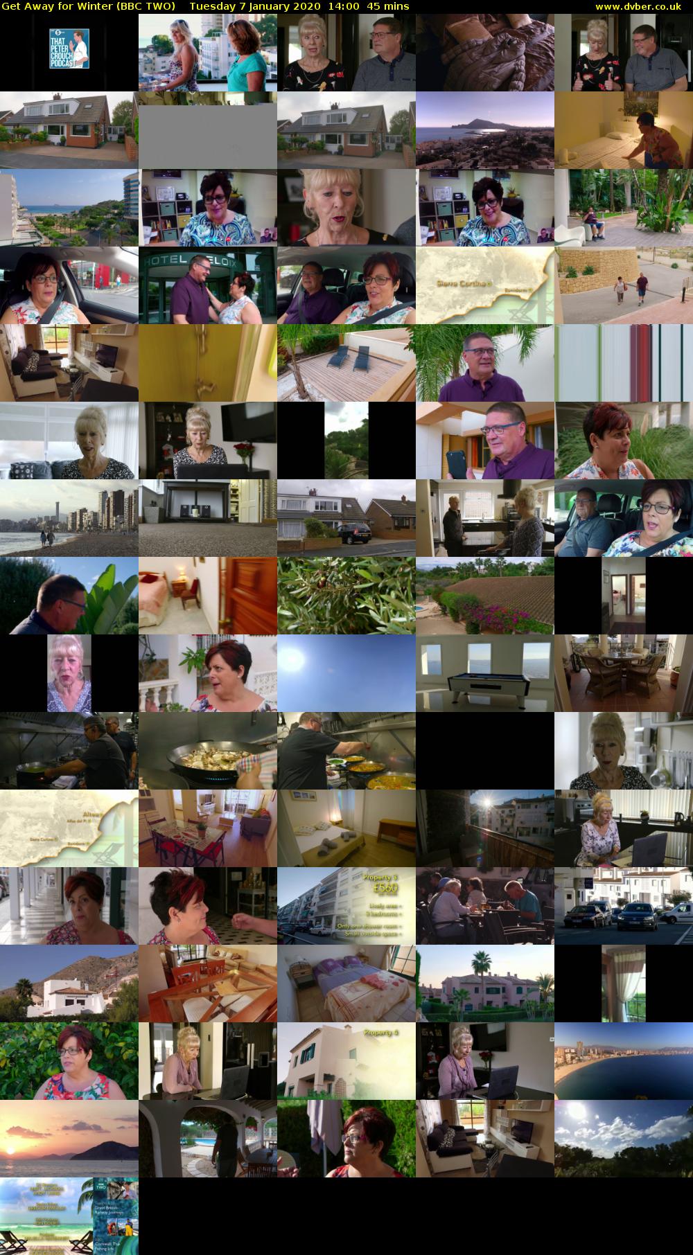 Get Away for Winter (BBC TWO) Tuesday 7 January 2020 14:00 - 14:45