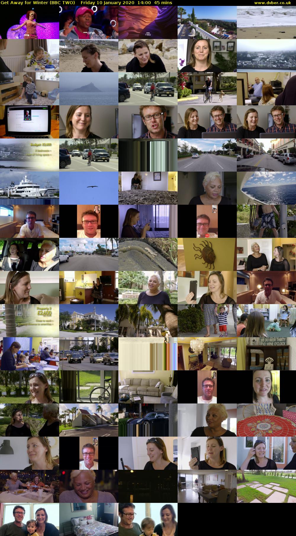 Get Away for Winter (BBC TWO) Friday 10 January 2020 14:00 - 14:45