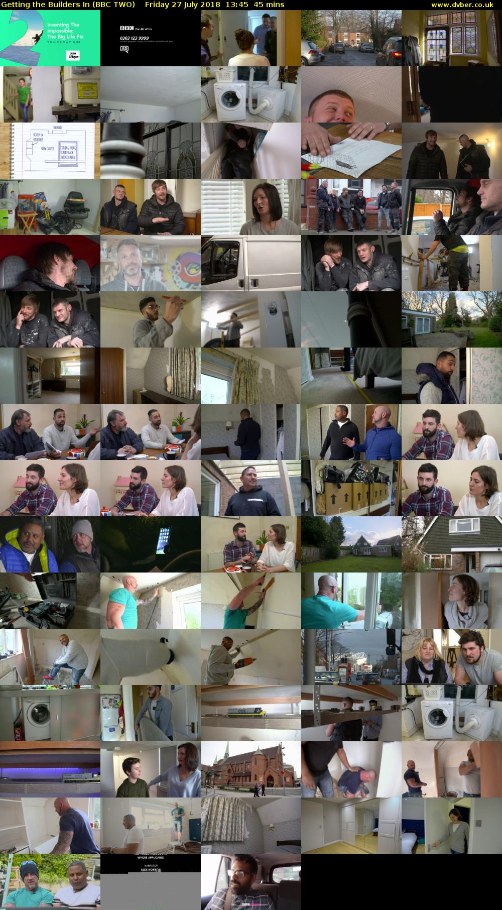 Getting the Builders In (BBC TWO) Friday 27 July 2018 13:45 - 14:30