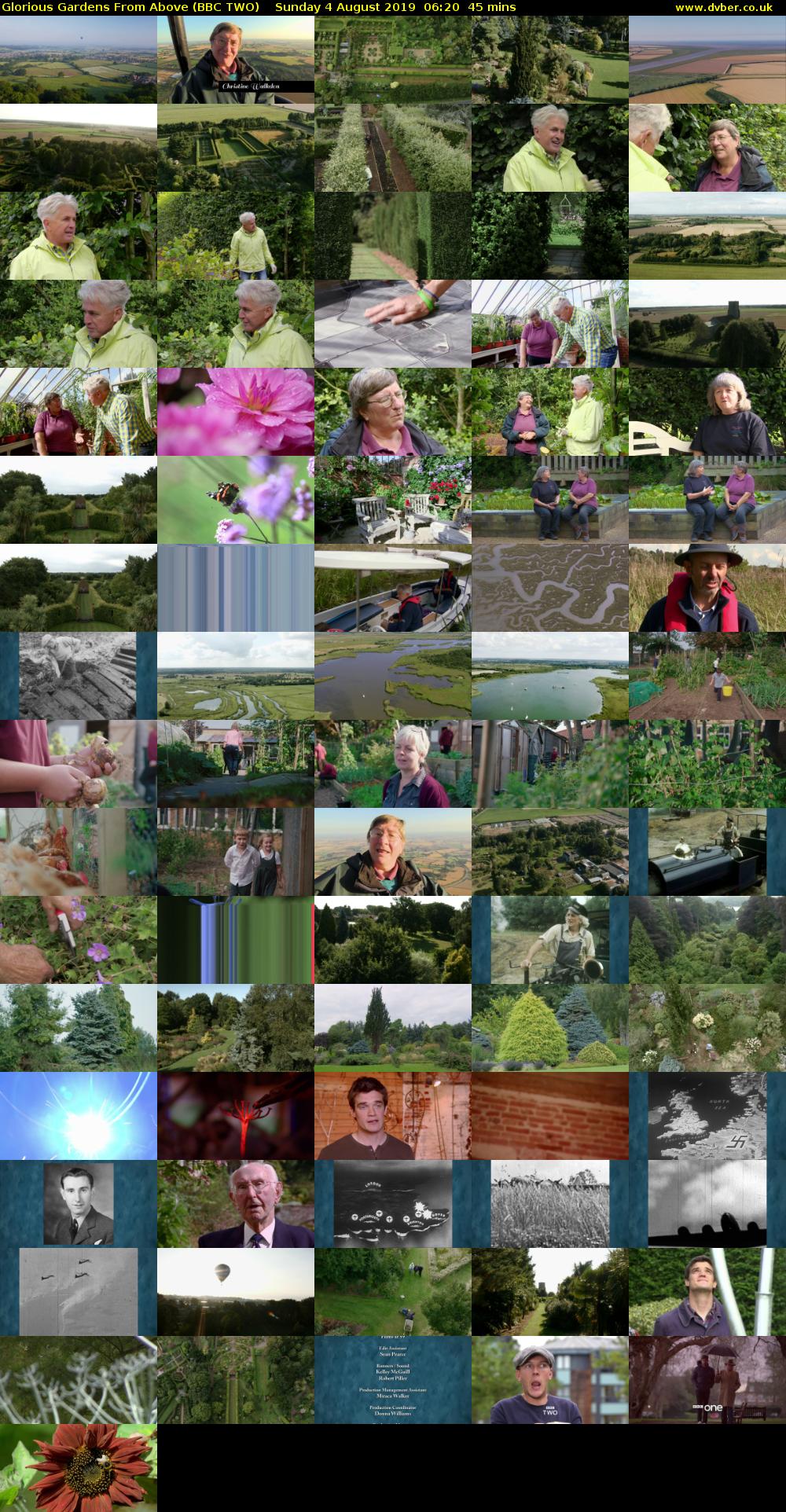 Glorious Gardens From Above (BBC TWO) Sunday 4 August 2019 06:20 - 07:05