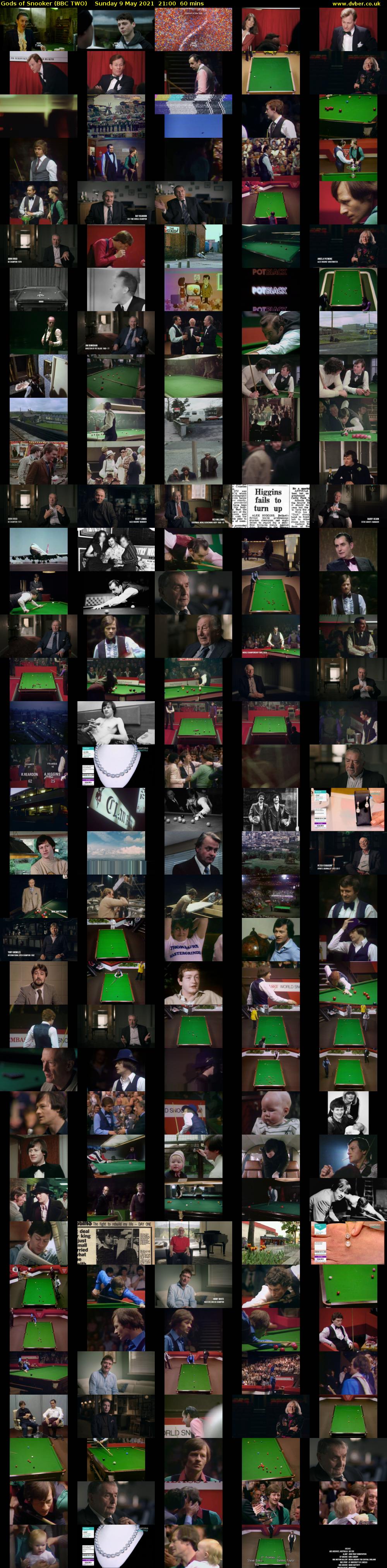 Gods of Snooker (BBC TWO) Sunday 9 May 2021 21:00 - 22:00