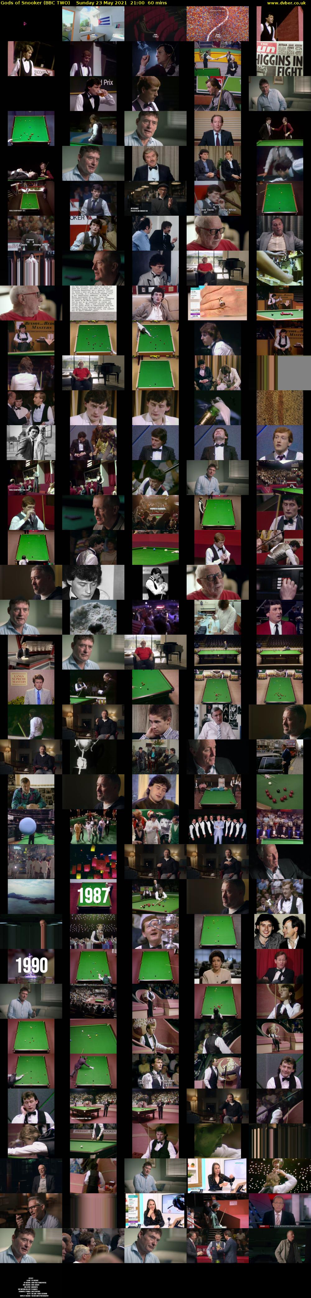 Gods of Snooker (BBC TWO) Sunday 23 May 2021 21:00 - 22:00