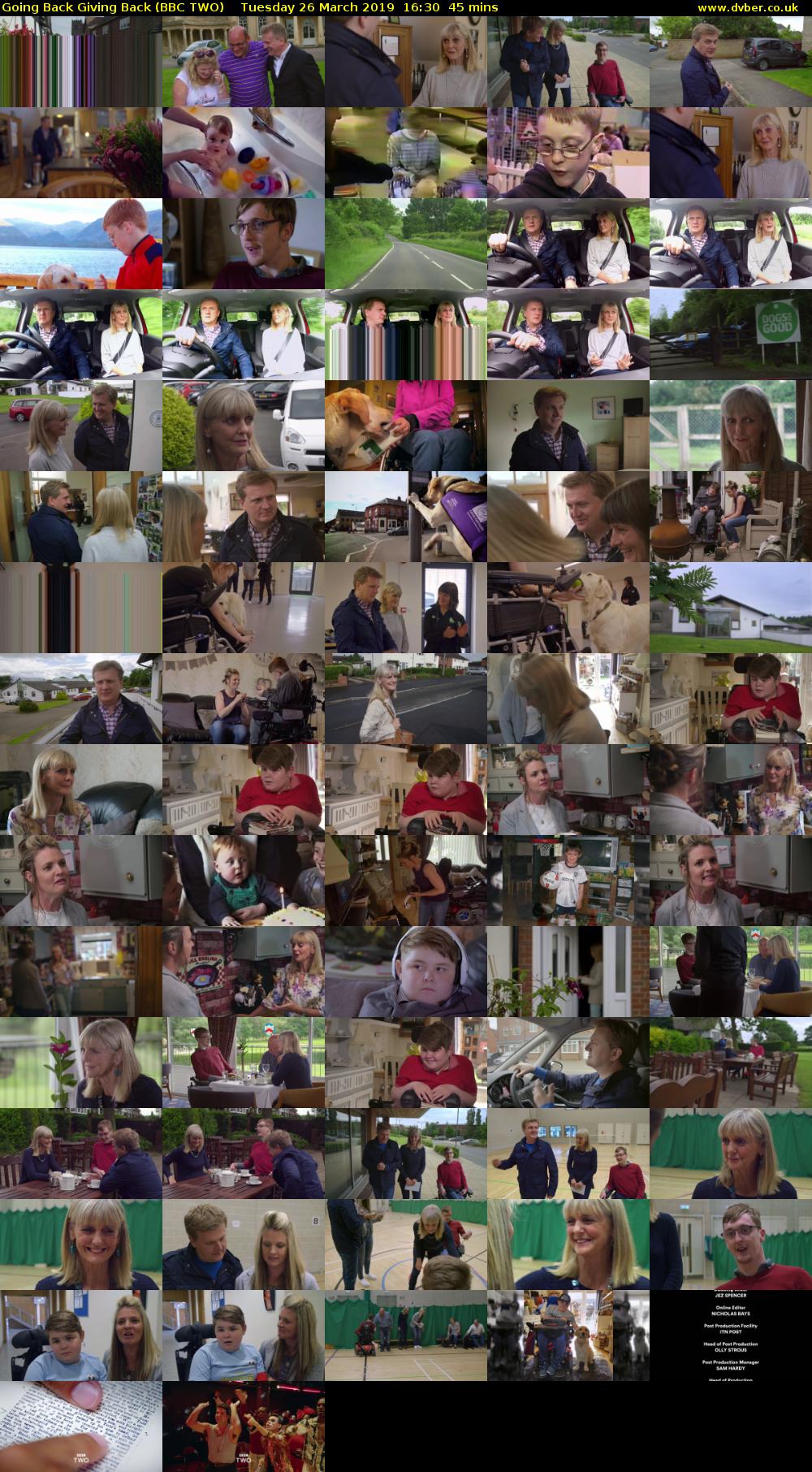 Going Back Giving Back (BBC TWO) Tuesday 26 March 2019 16:30 - 17:15