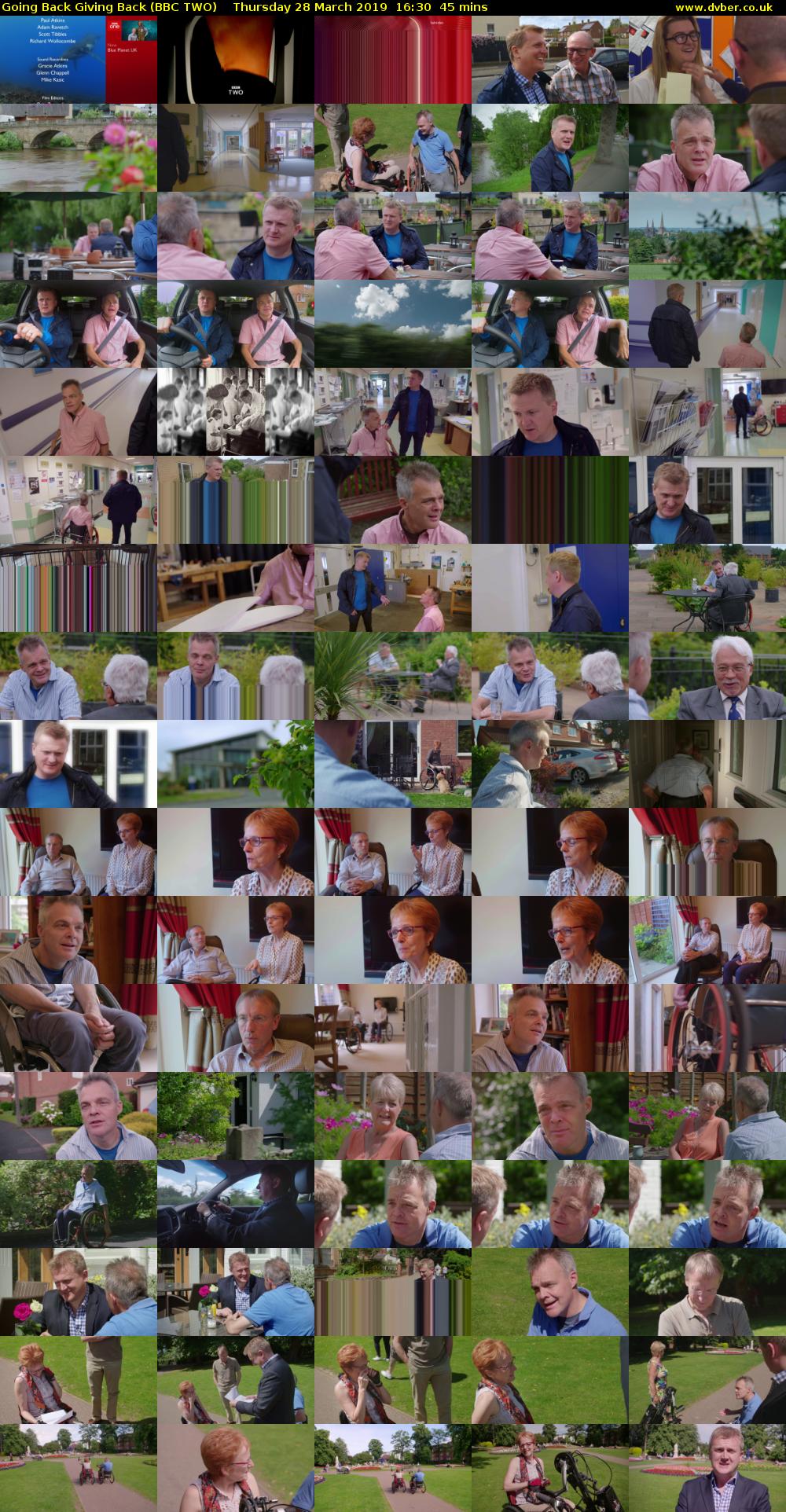 Going Back Giving Back (BBC TWO) Thursday 28 March 2019 16:30 - 17:15