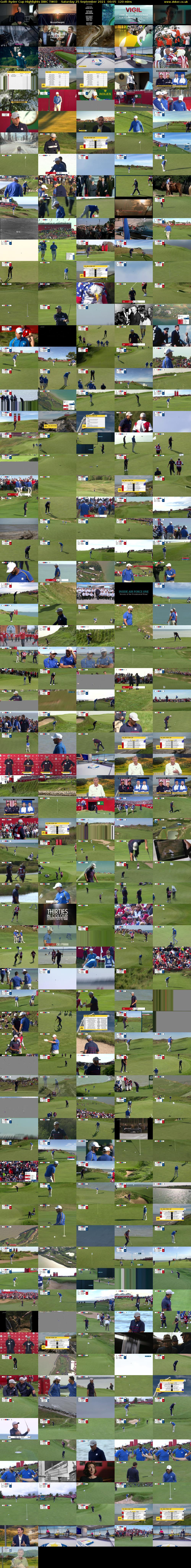 Golf: Ryder Cup Highlights (BBC TWO) Saturday 25 September 2021 00:05 - 02:05