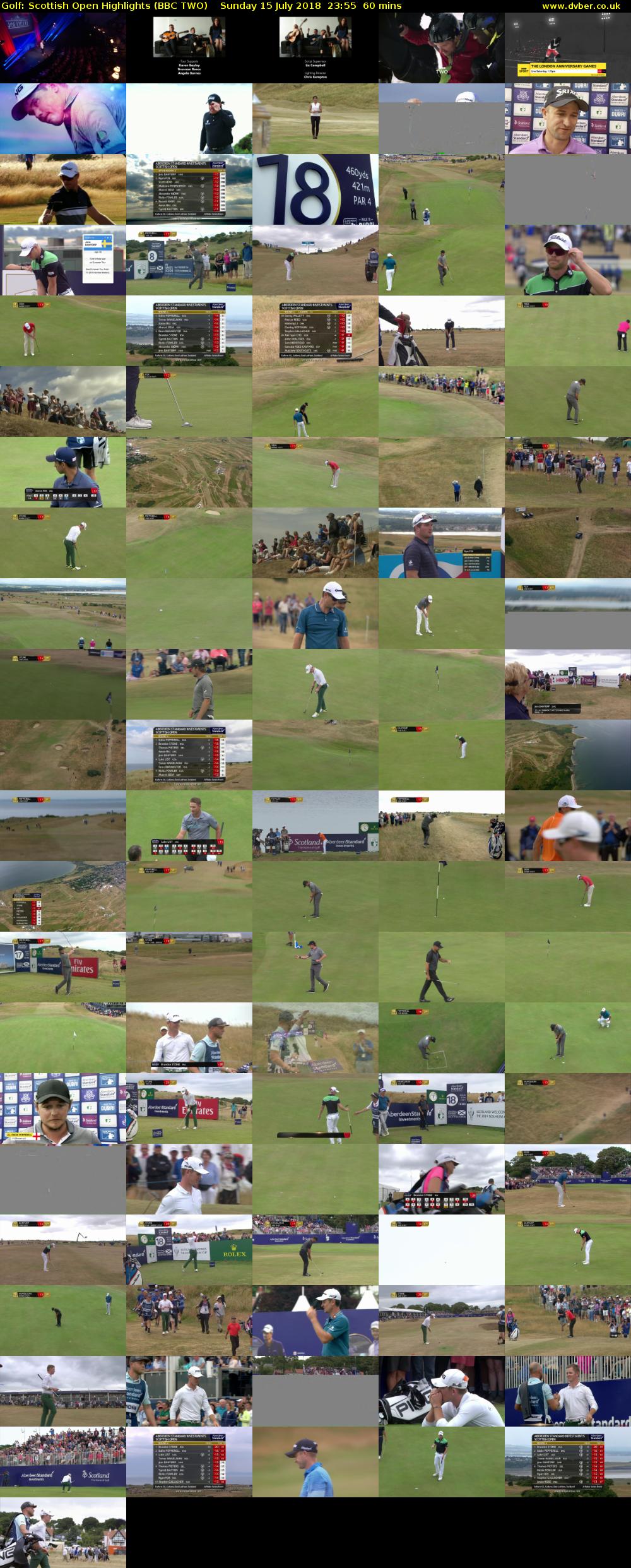 Golf: Scottish Open Highlights (BBC TWO) Sunday 15 July 2018 23:55 - 00:55