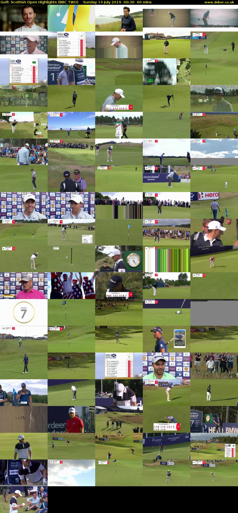 Golf: Scottish Open Highlights (BBC TWO) Sunday 14 July 2019 00:30 - 01:30