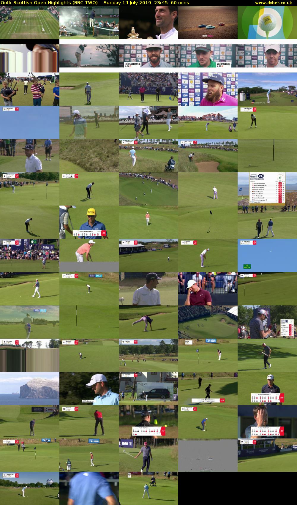 Golf: Scottish Open Highlights (BBC TWO) Sunday 14 July 2019 23:45 - 00:45