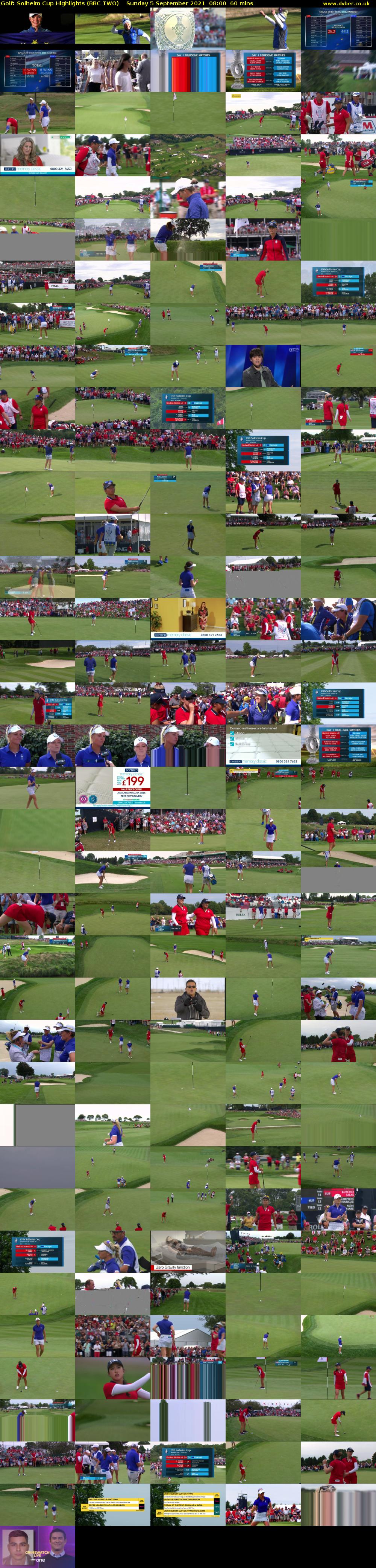 Golf: Solheim Cup Highlights (BBC TWO) Sunday 5 September 2021 08:00 - 09:00