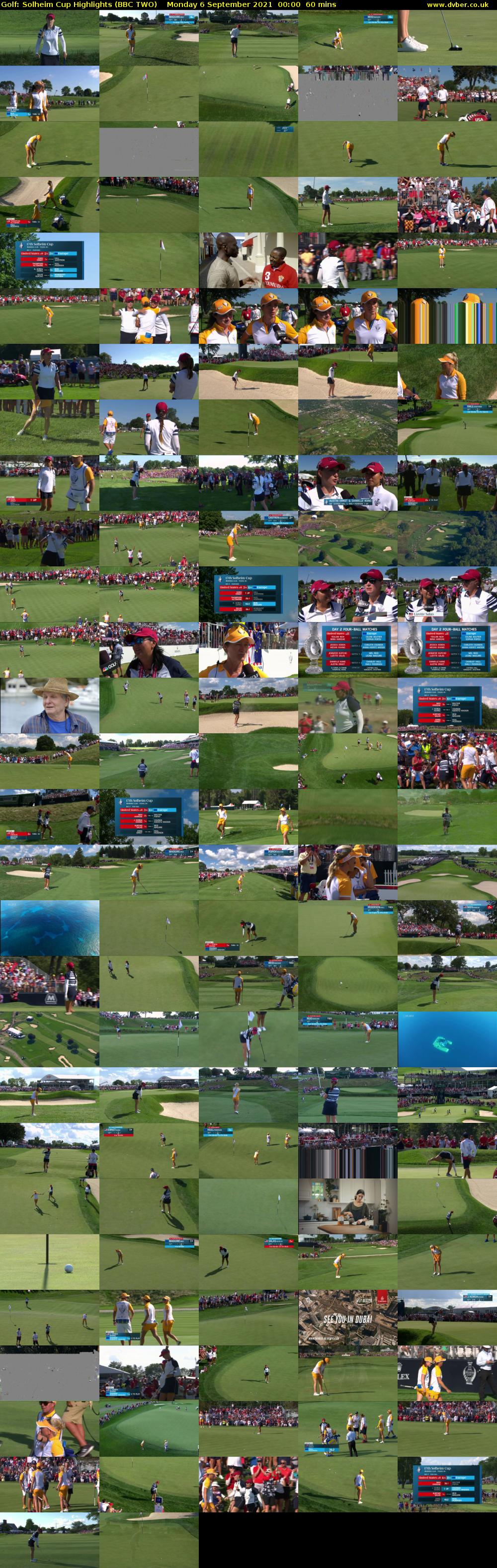 Golf: Solheim Cup Highlights (BBC TWO) Monday 6 September 2021 00:00 - 01:00