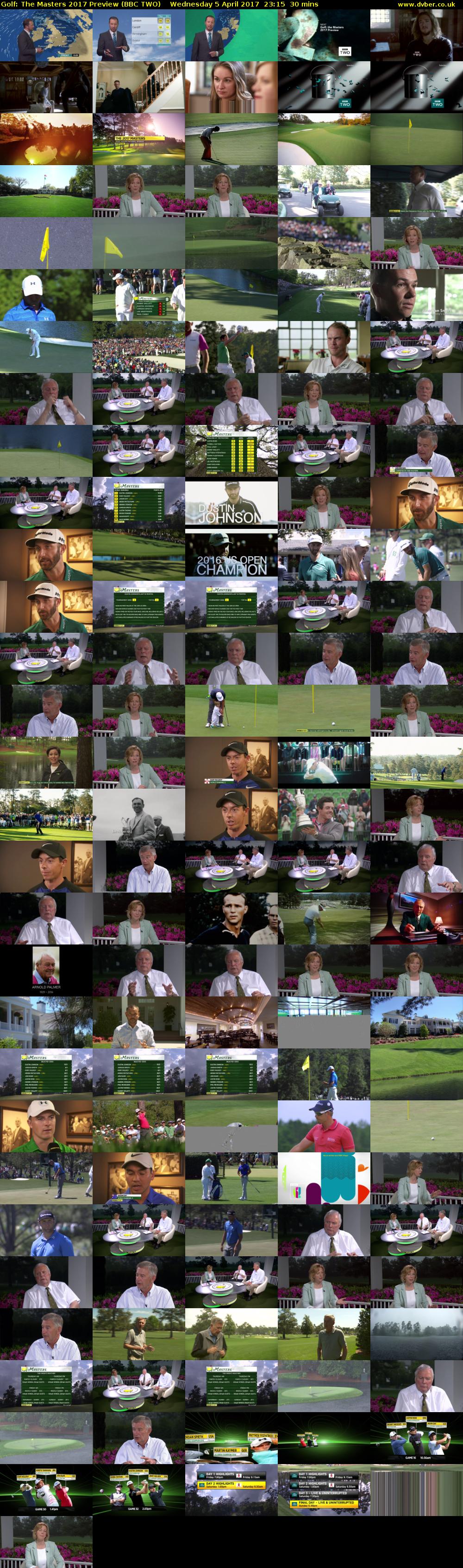 Golf: The Masters 2017 Preview (BBC TWO) Wednesday 5 April 2017 23:15 - 23:45
