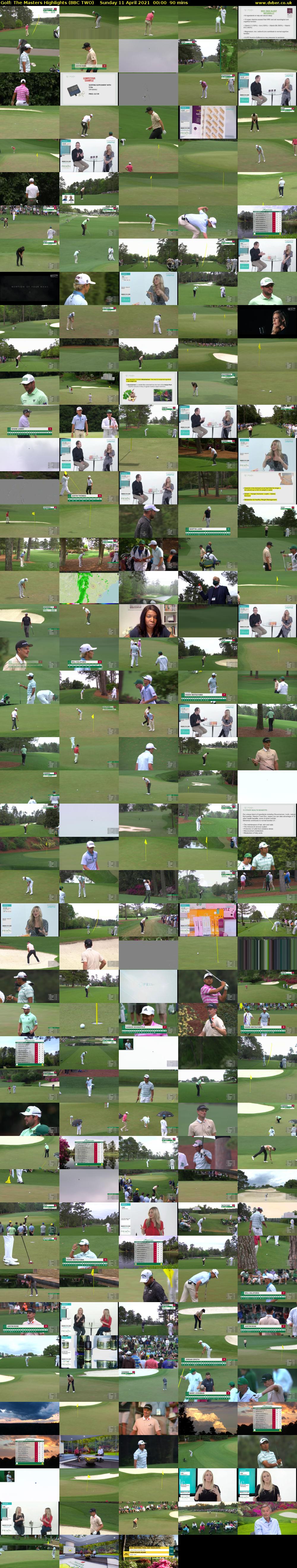 Golf: The Masters Highlights (BBC TWO) Sunday 11 April 2021 00:00 - 01:30