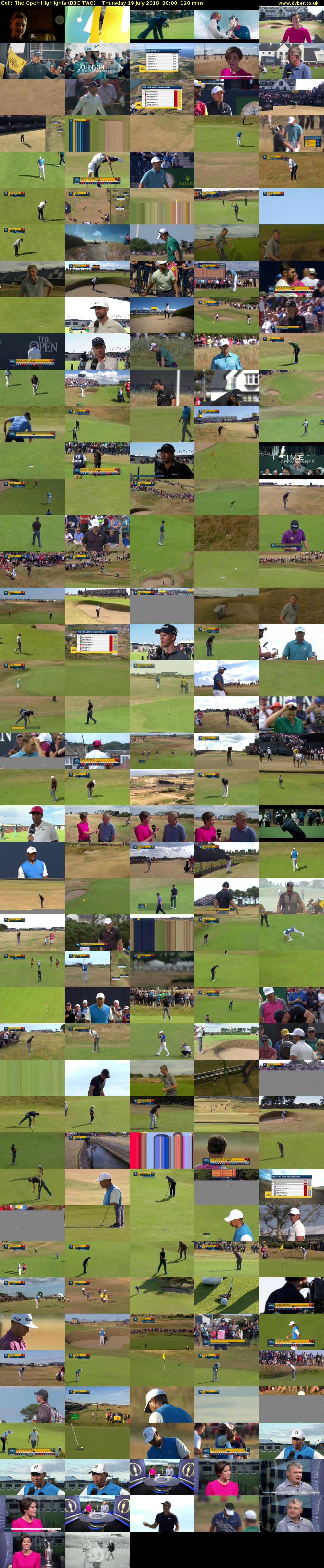 Golf: The Open Highlights (BBC TWO) Thursday 19 July 2018 20:00 - 22:00