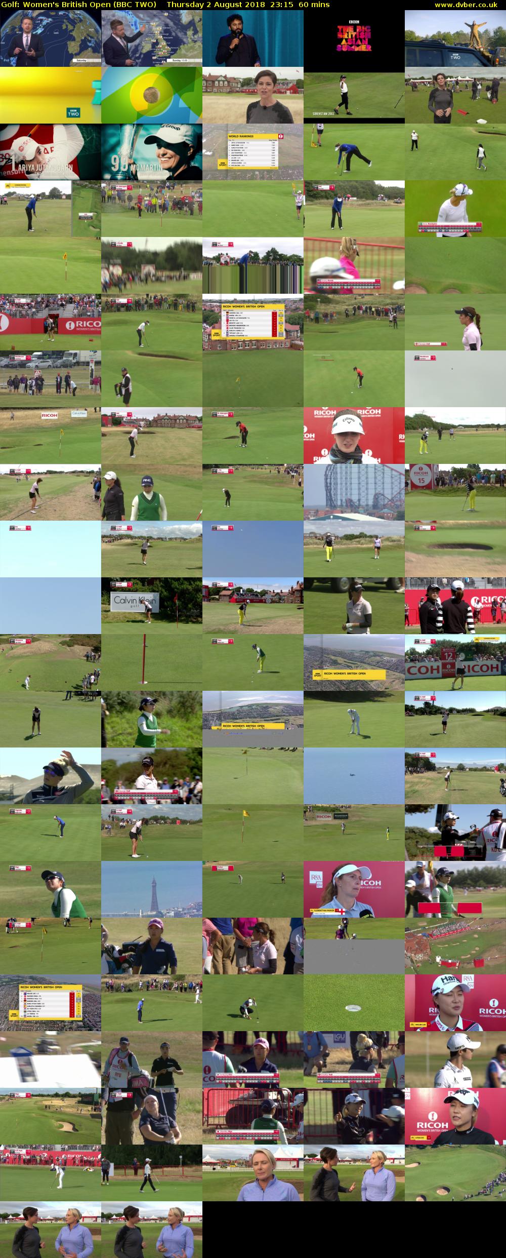 Golf: Women's British Open (BBC TWO) Thursday 2 August 2018 23:15 - 00:15