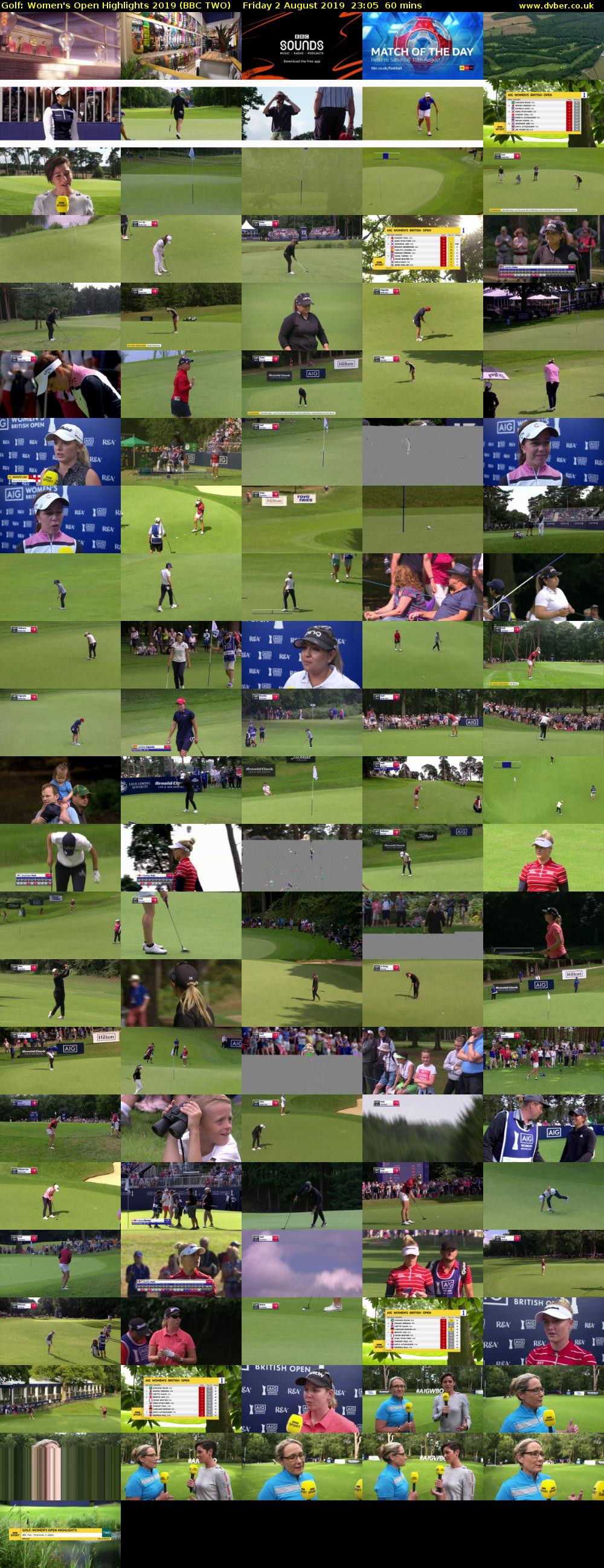 Golf: Women's Open Highlights 2019 (BBC TWO) Friday 2 August 2019 23:05 - 00:05
