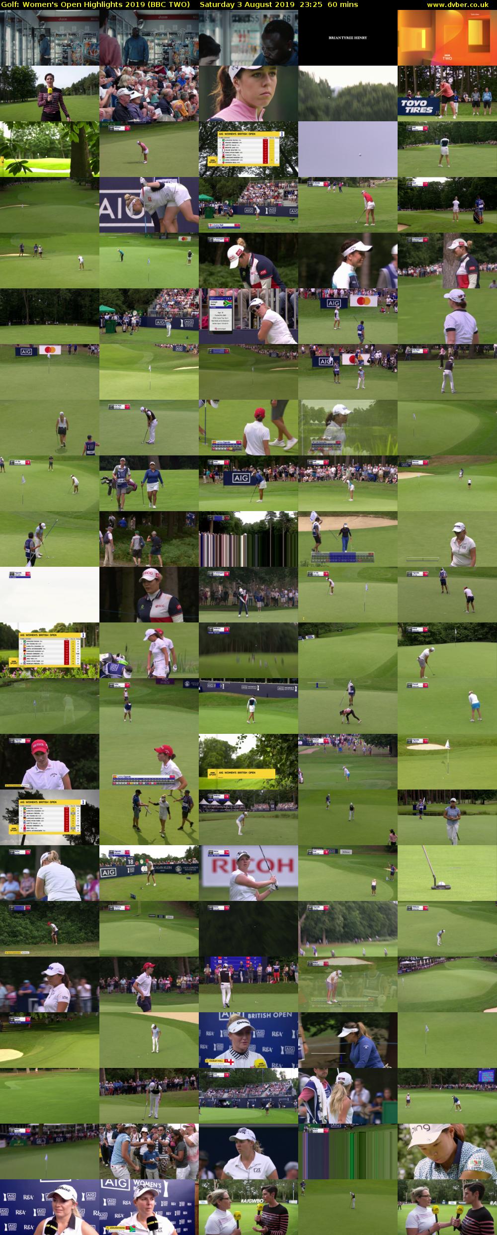 Golf: Women's Open Highlights 2019 (BBC TWO) Saturday 3 August 2019 23:25 - 00:25