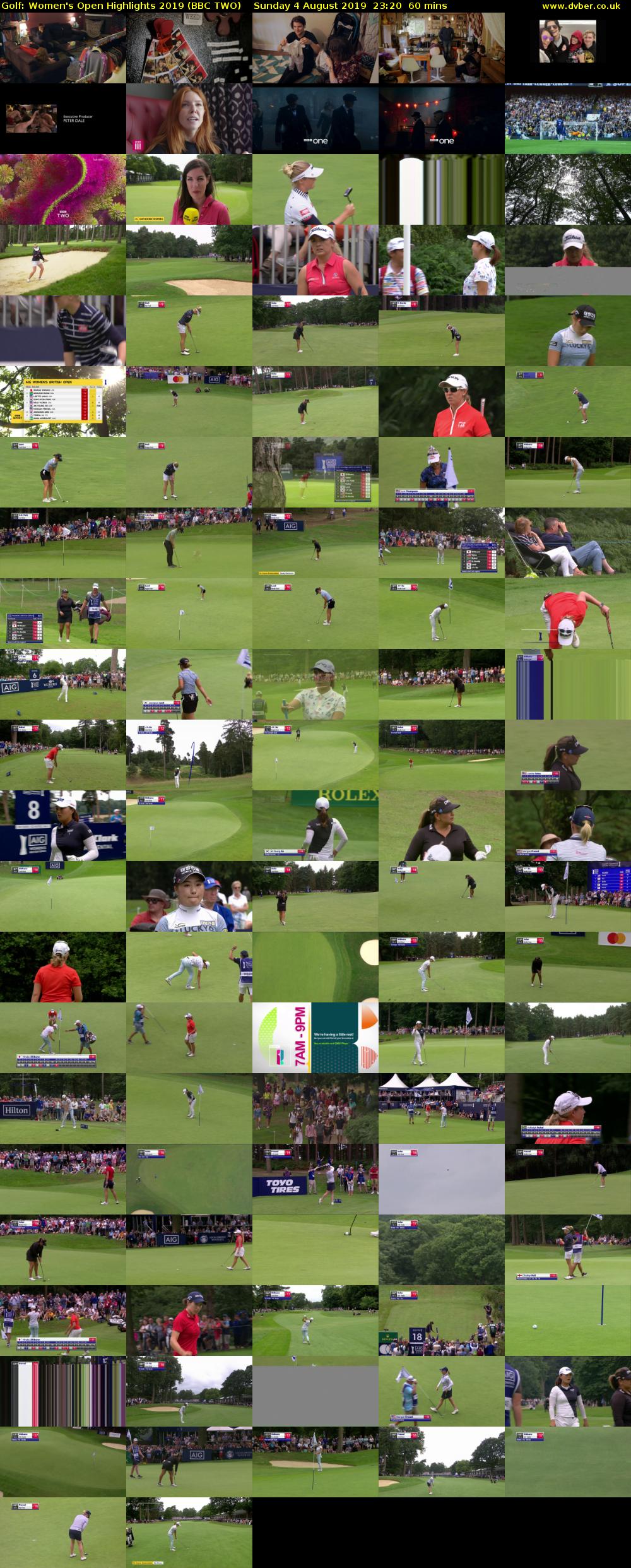 Golf: Women's Open Highlights 2019 (BBC TWO) Sunday 4 August 2019 23:20 - 00:20