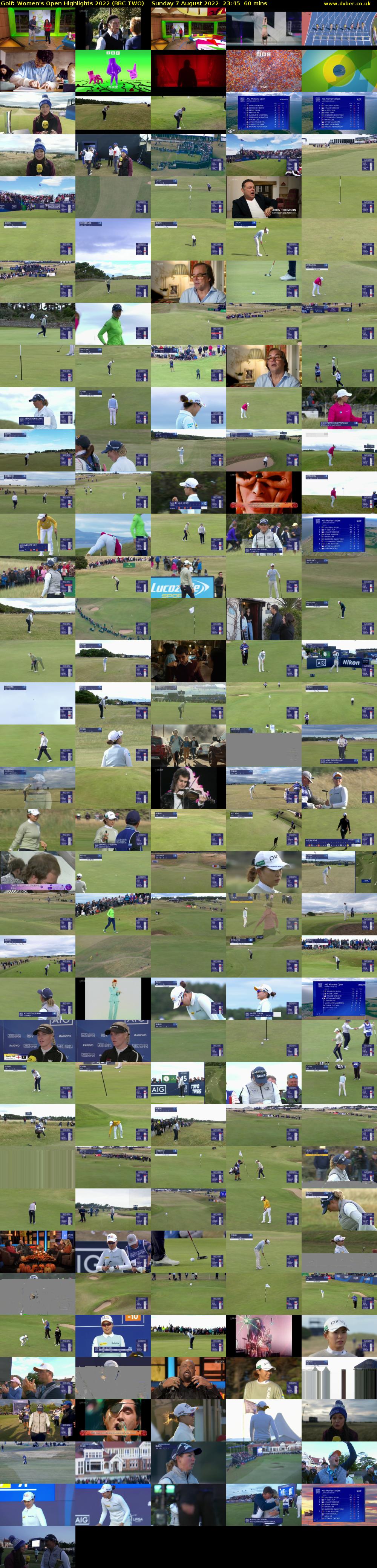 Golf: Women's Open Highlights 2022 (BBC TWO) Sunday 7 August 2022 23:45 - 00:45