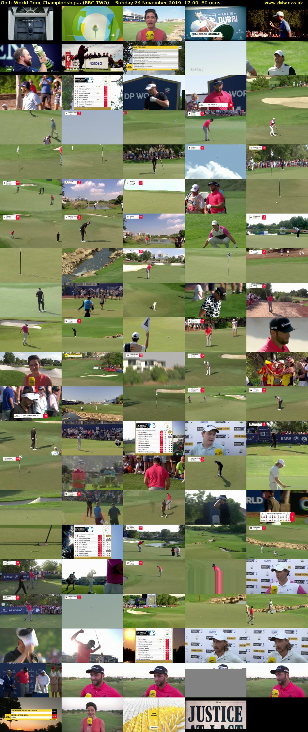Golf: World Tour Championship... (BBC TWO) Sunday 24 November 2019 17:00 - 18:00