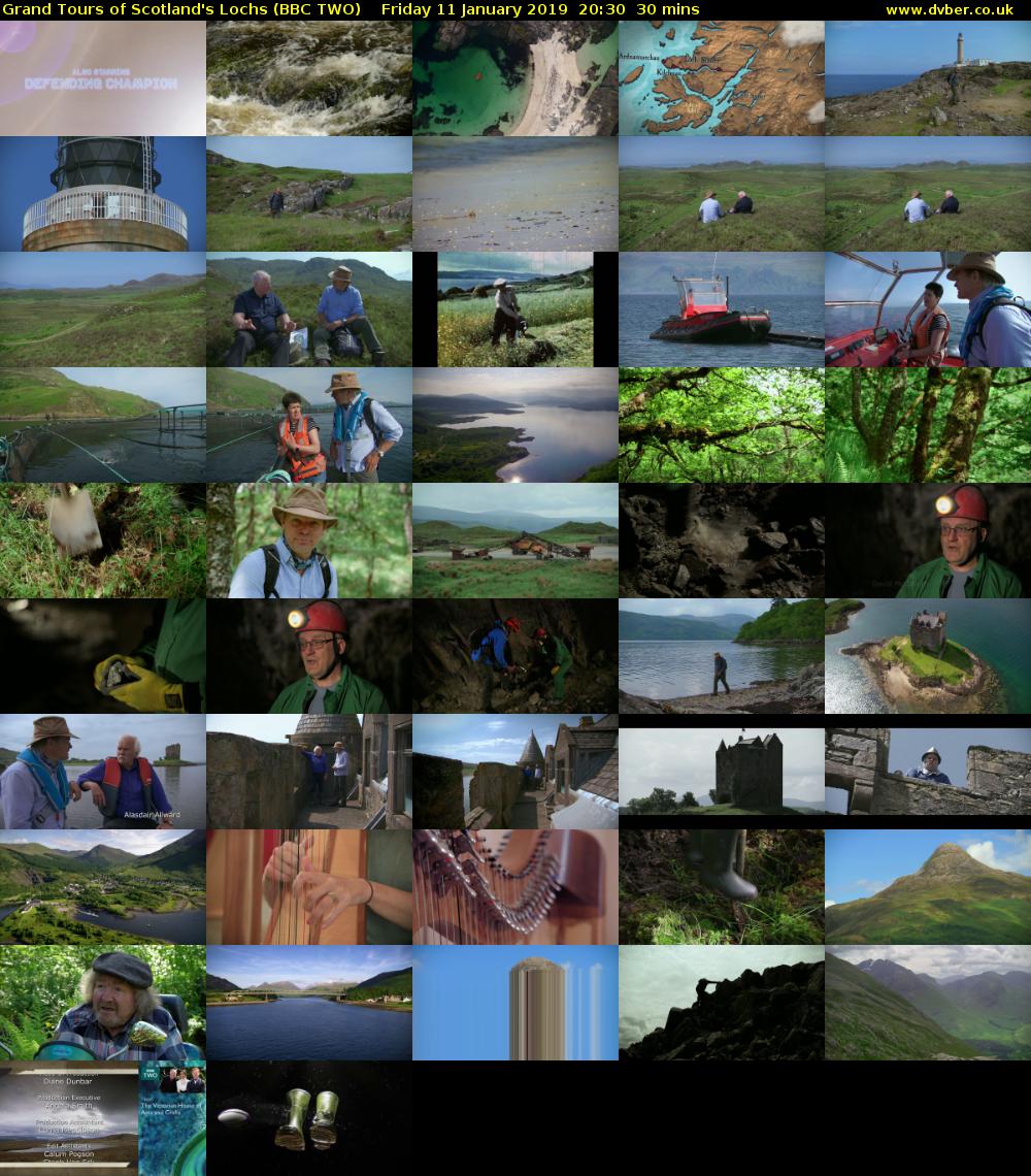 Grand Tours of Scotland's Lochs (BBC TWO) Friday 11 January 2019 20:30 - 21:00