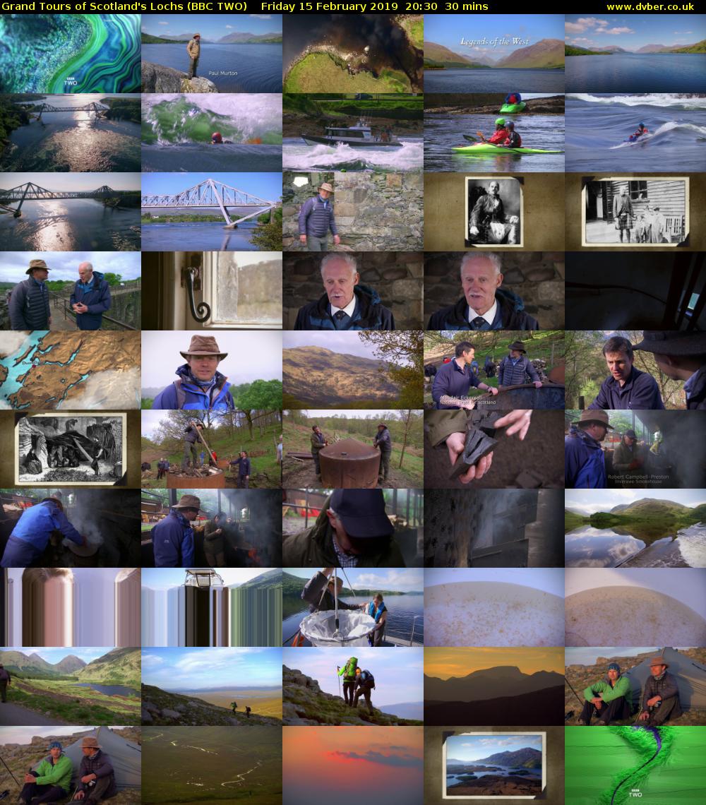 Grand Tours of Scotland's Lochs (BBC TWO) Friday 15 February 2019 20:30 - 21:00