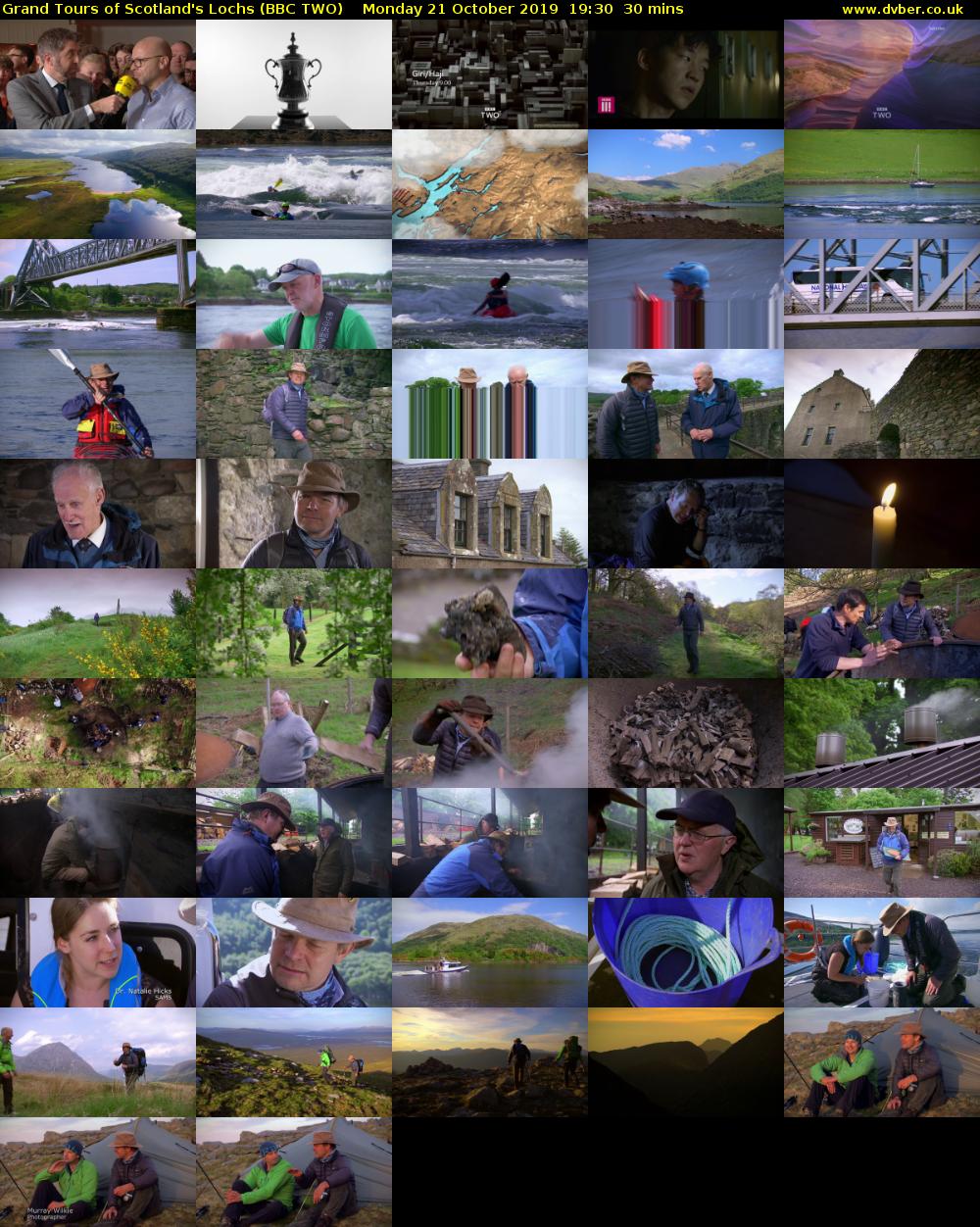 Grand Tours of Scotland's Lochs (BBC TWO) Monday 21 October 2019 19:30 - 20:00