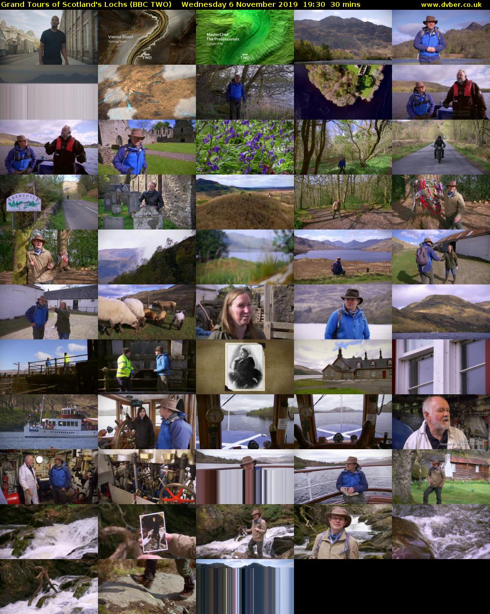 Grand Tours of Scotland's Lochs (BBC TWO) Wednesday 6 November 2019 19:30 - 20:00