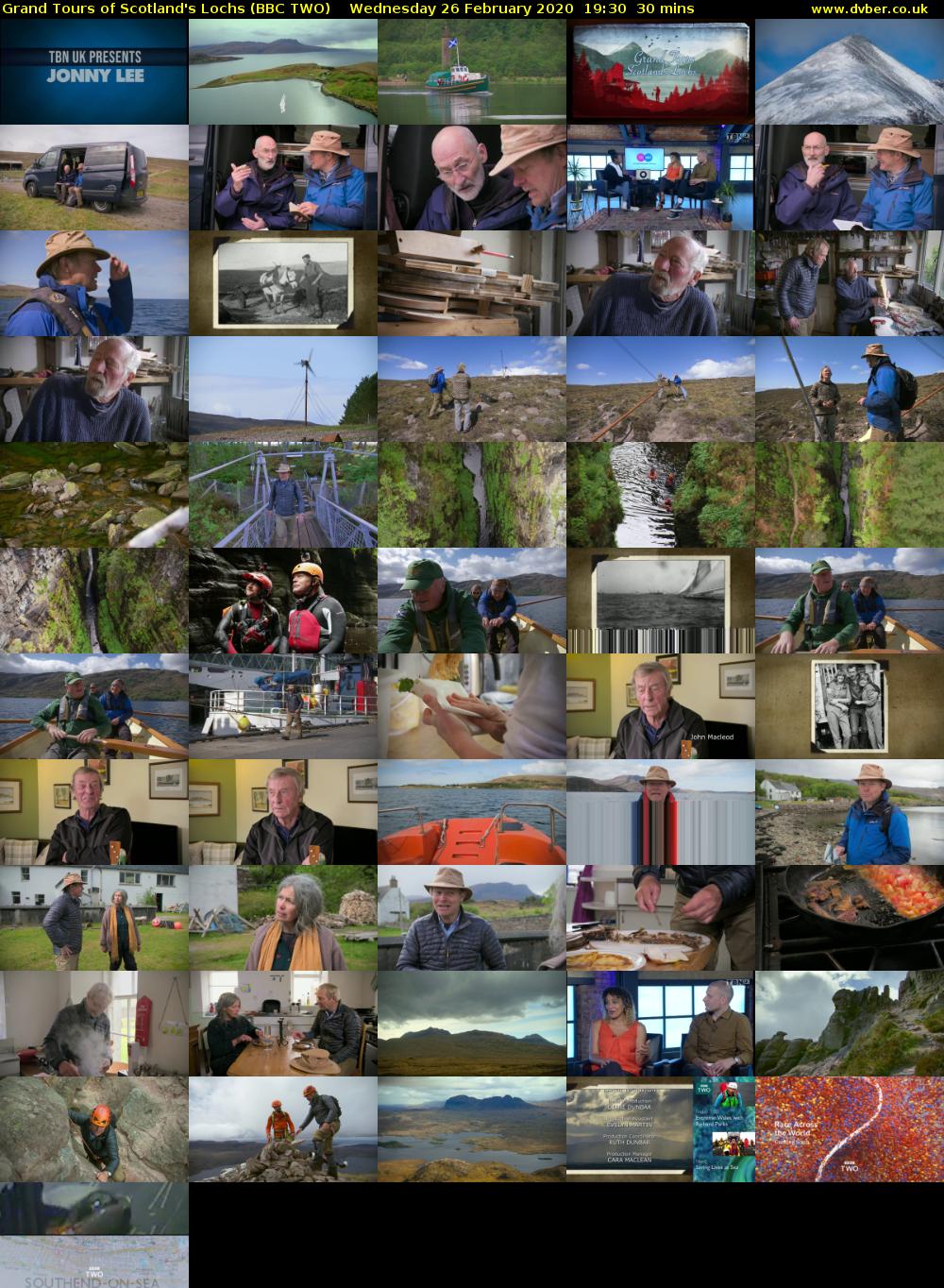 Grand Tours of Scotland's Lochs (BBC TWO) Wednesday 26 February 2020 19:30 - 20:00