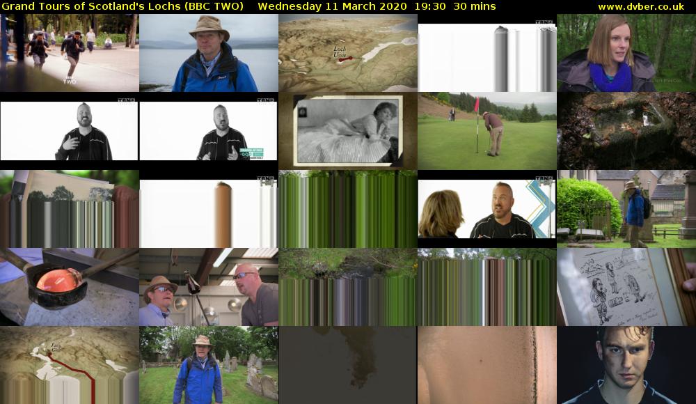 Grand Tours of Scotland's Lochs (BBC TWO) Wednesday 11 March 2020 19:30 - 20:00