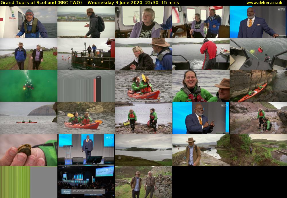 Grand Tours of Scotland (BBC TWO) Wednesday 3 June 2020 22:30 - 22:45