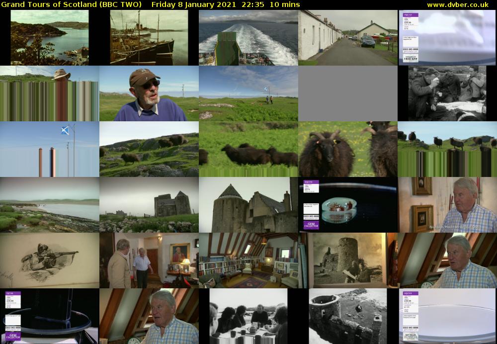 Grand Tours of Scotland (BBC TWO) Friday 8 January 2021 22:35 - 22:45