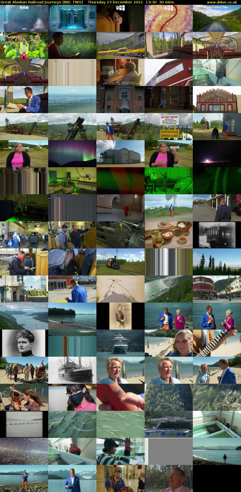 Great Alaskan Railroad Journeys (BBC TWO) Thursday 23 December 2021 13:30 - 14:00