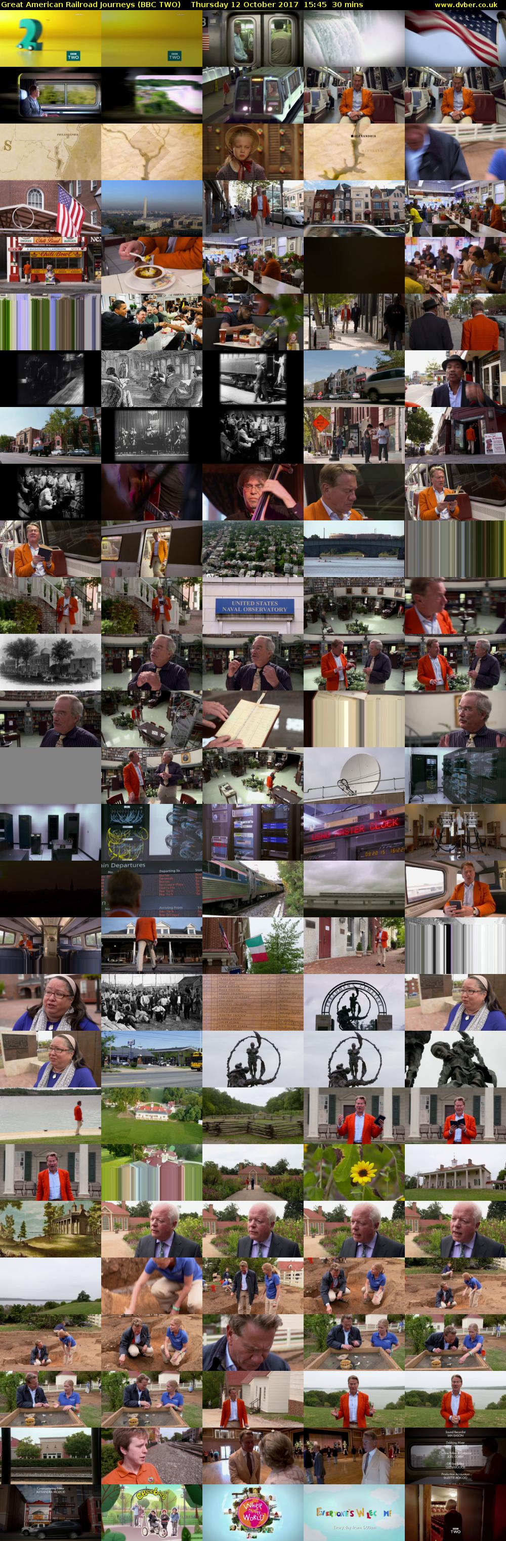 Great American Railroad Journeys (BBC TWO) Thursday 12 October 2017 15:45 - 16:15