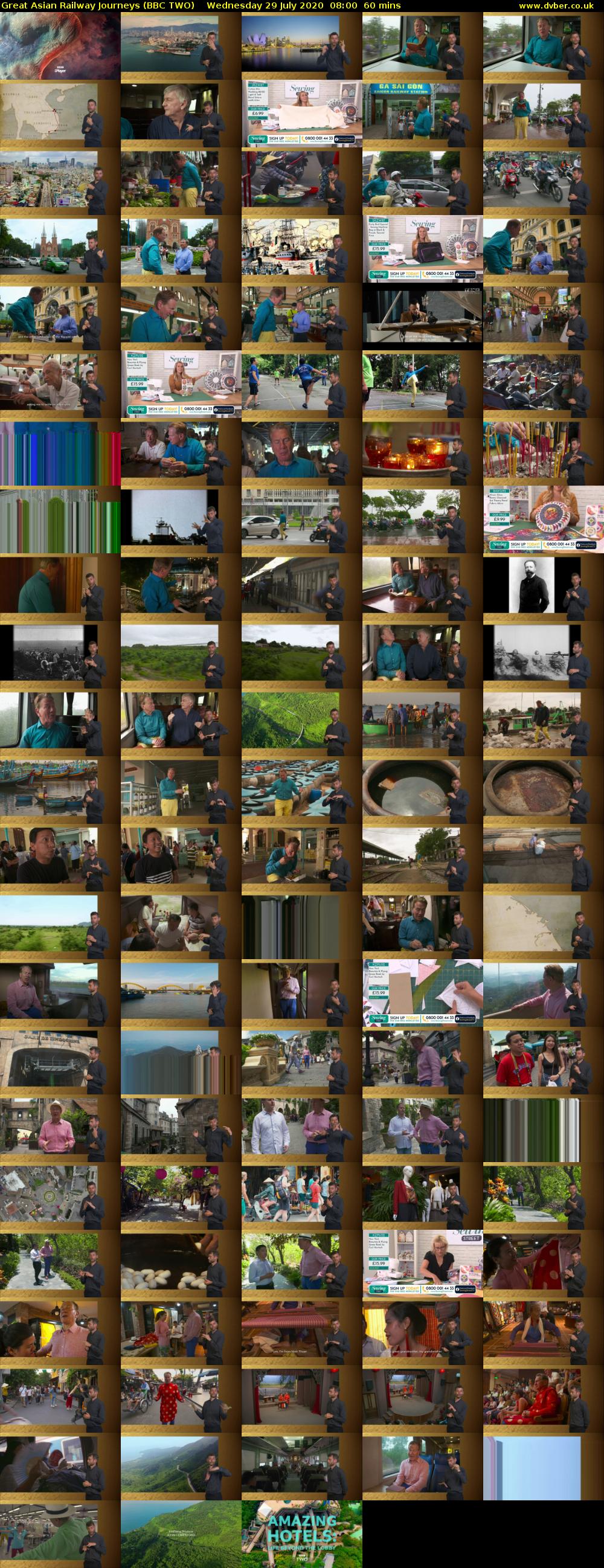 Great Asian Railway Journeys (BBC TWO) Wednesday 29 July 2020 08:00 - 09:00
