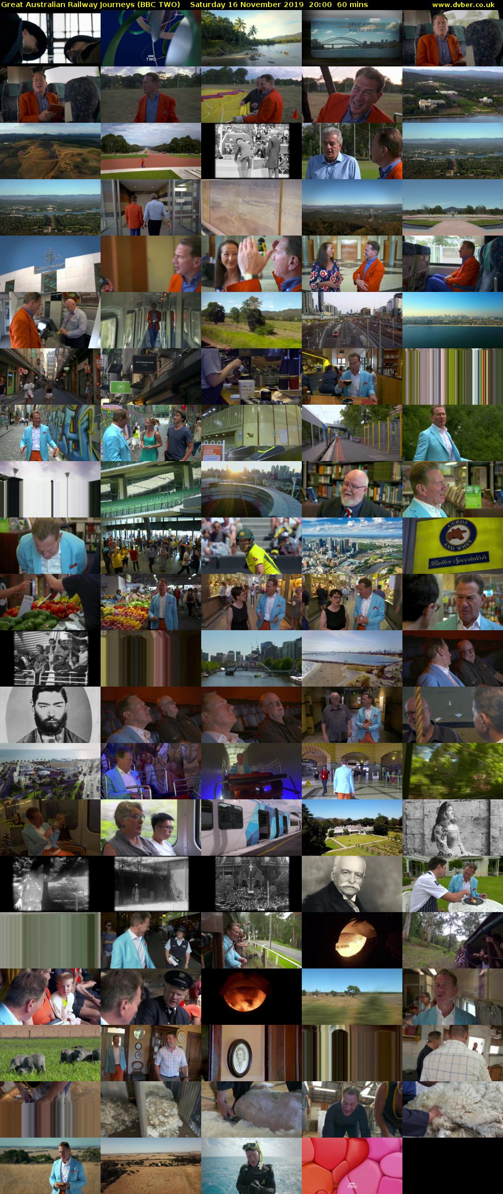 Great Australian Railway Journeys (BBC TWO) Saturday 16 November 2019 20:00 - 21:00