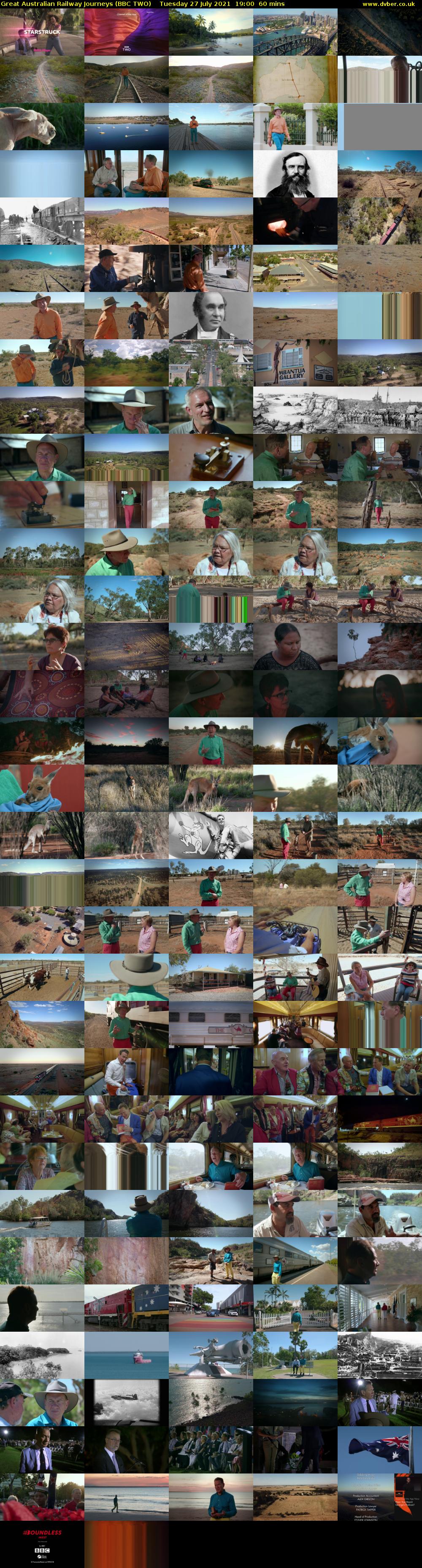 Great Australian Railway Journeys (BBC TWO) Tuesday 27 July 2021 19:00 - 20:00