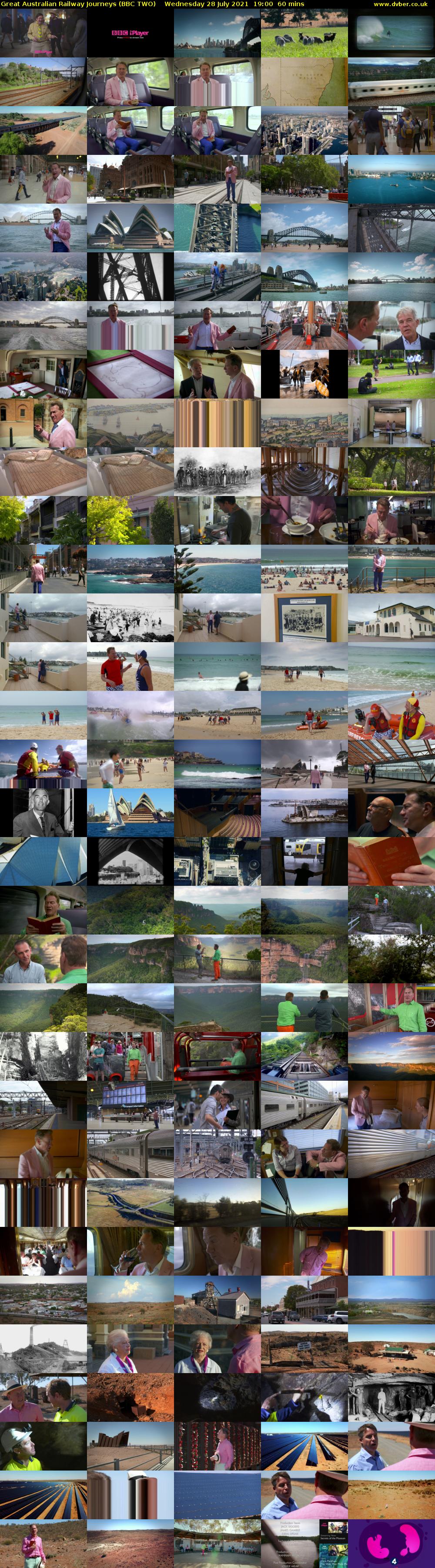 Great Australian Railway Journeys (BBC TWO) Wednesday 28 July 2021 19:00 - 20:00